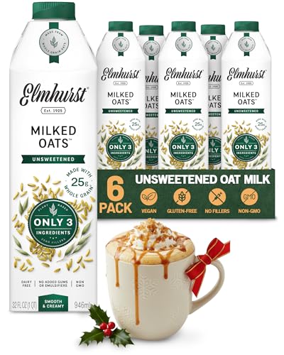 Elmhurst 1925 Unsweetened Oat Milk 32oz 6-Pack