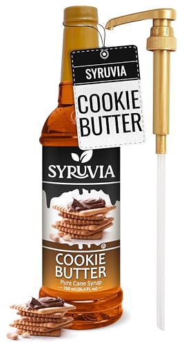 Syruvia Cookie Butter Coffee Syrup 25.4oz with Pump
